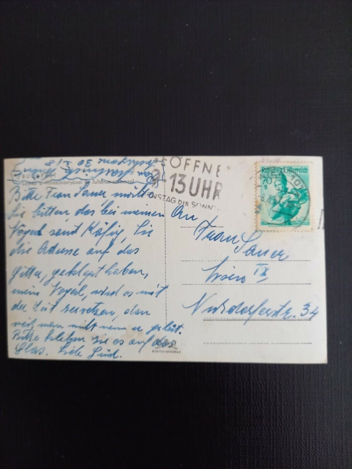 Ansichtskarte Budapest 400458 gr F