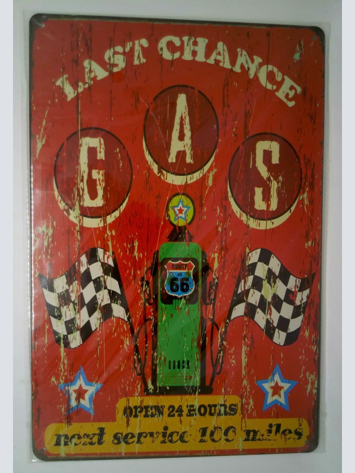 Nostalgie Retro Blechschild "Last Chance GAS" 30x20 50154