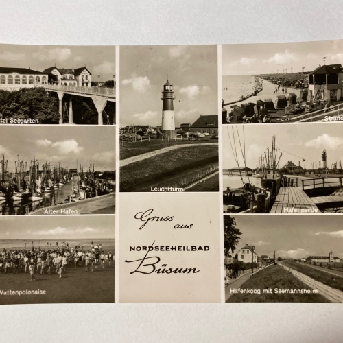 Gruss aus Nordseeheilbad Büsum, Leuchtturm, Hafen 400572 AH
