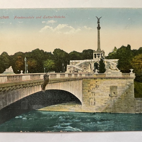 München Friedenssäule & Luitpoldbrücke Stadt Bayern Deutschland 8477 K TH