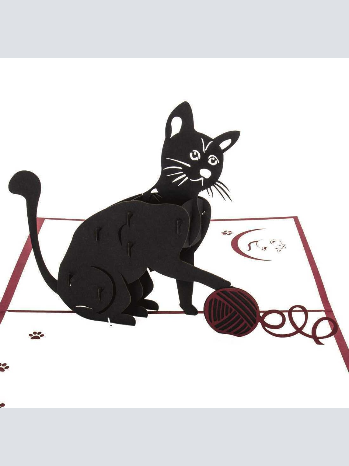 3D Pop Up Glückwunschkarte Geburtstag Gutschein Katzen-Fan, Format 11x17 50035