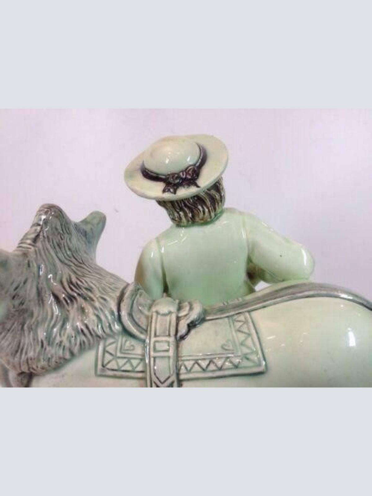 Eichwald Figur Knabe mit Pferd Horse  19 Jhdt. 12554