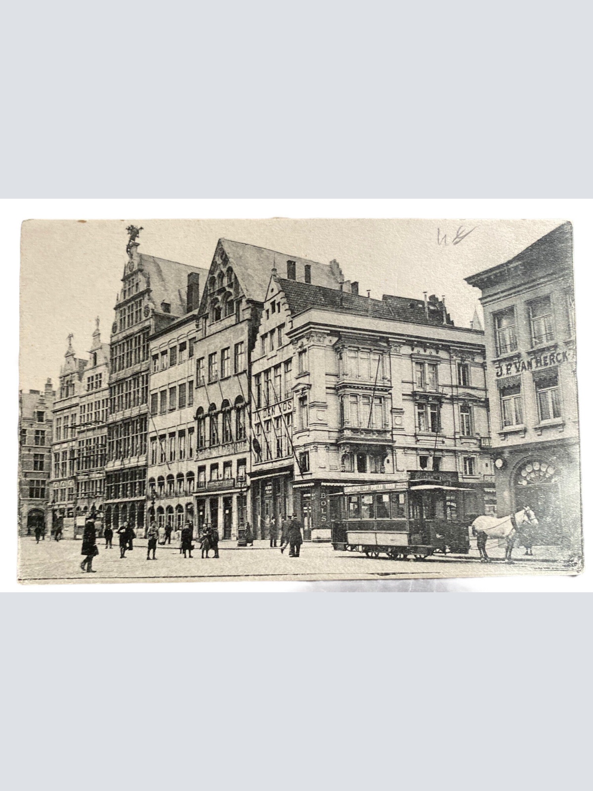 Antwerpen Straßenbahn mit Pferden Tramway Pferd 10013