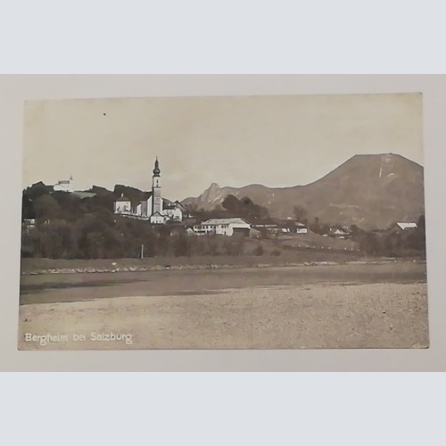 Salzburg Bergheim Kirche Berg Salzach Fluss Ufer Wald 600317A tl