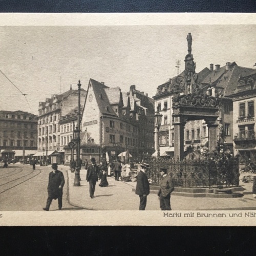 Mainz - Markt mit Brunnen und Nähkiste - Stadt 180103 TH
