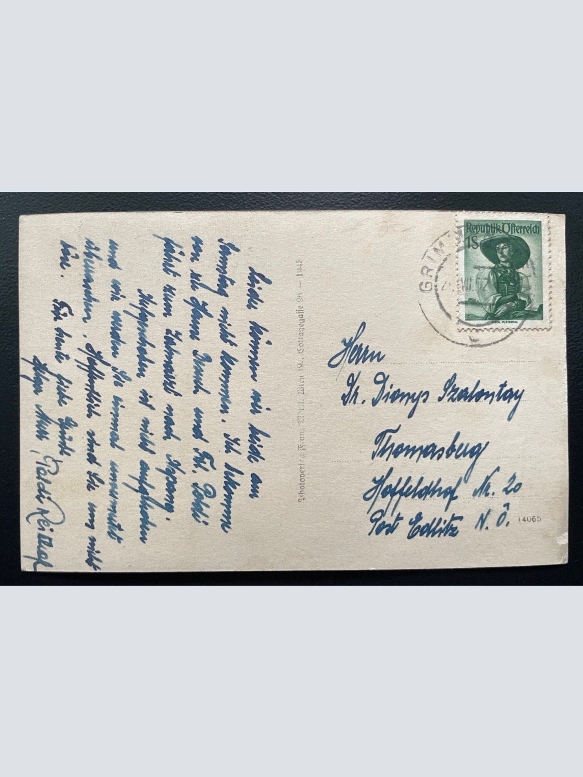 Rotes Kreuz Heilstätte Kurhaus Gebäude Grimmenstein Niederösterreich 600181A D