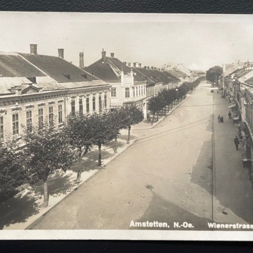 Amstetten Wienerstraße Stadt Gebäude Geschäfte Cafe Niederösterreich 600185A D