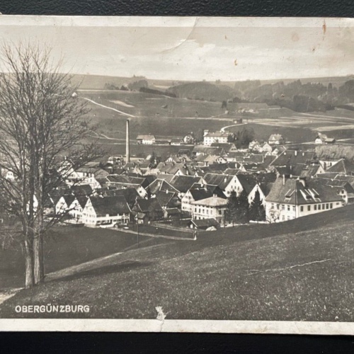Obergünzburg Blick auf Ort Kirche Gebäude Bayern Deutschland 600184A TH D