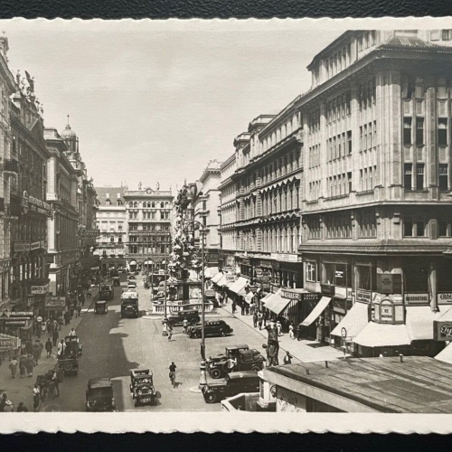 Wien Graben Altstadt Zentrum Straße Autos Oldtimer Gebäude Österreich 600177A D