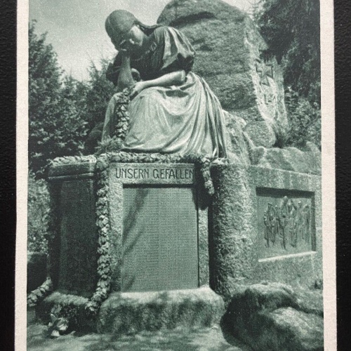 Helden Gedenken Statue Denkmal Frau Gefallene Soldaten Krieg Militär 600199A D