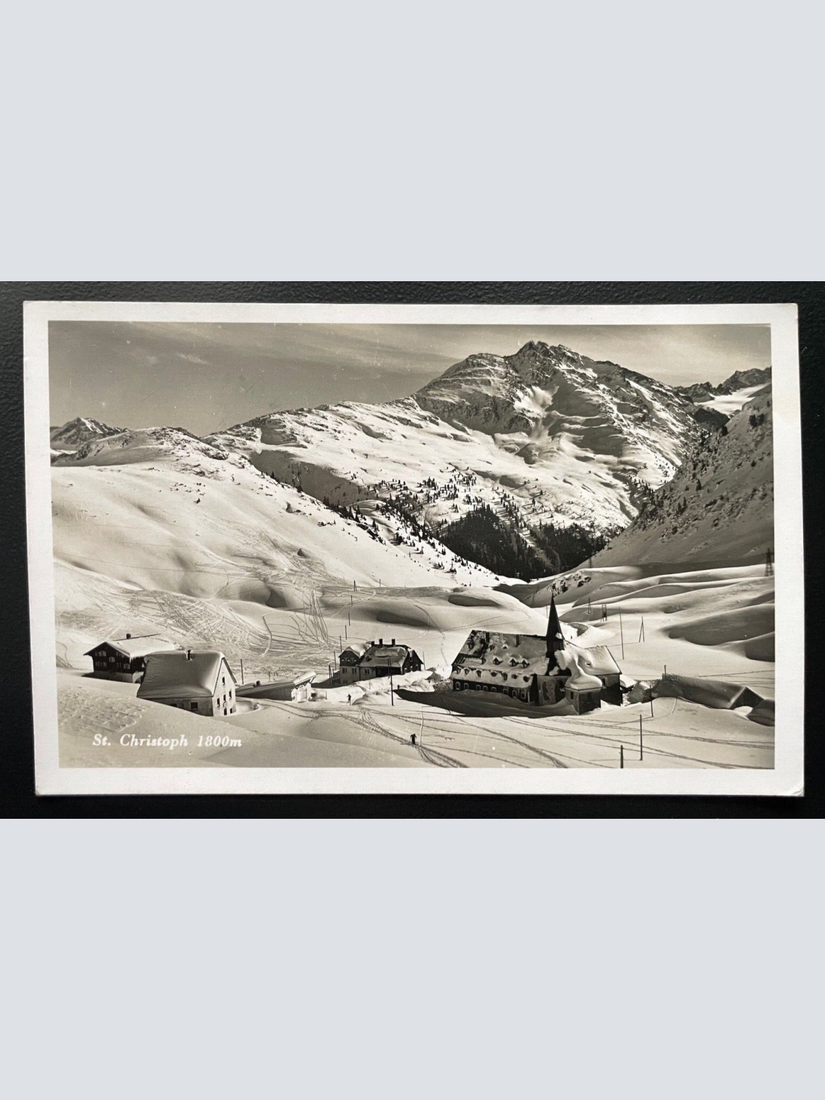 St. Christoph Berg Gebirge Kirche Schnee Winter Tirol Österreich 600152A TH D