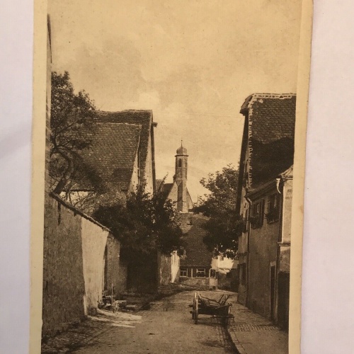 ak, Bayern, Rothenburg, Burggasse Strassenansicht (40056 BW)