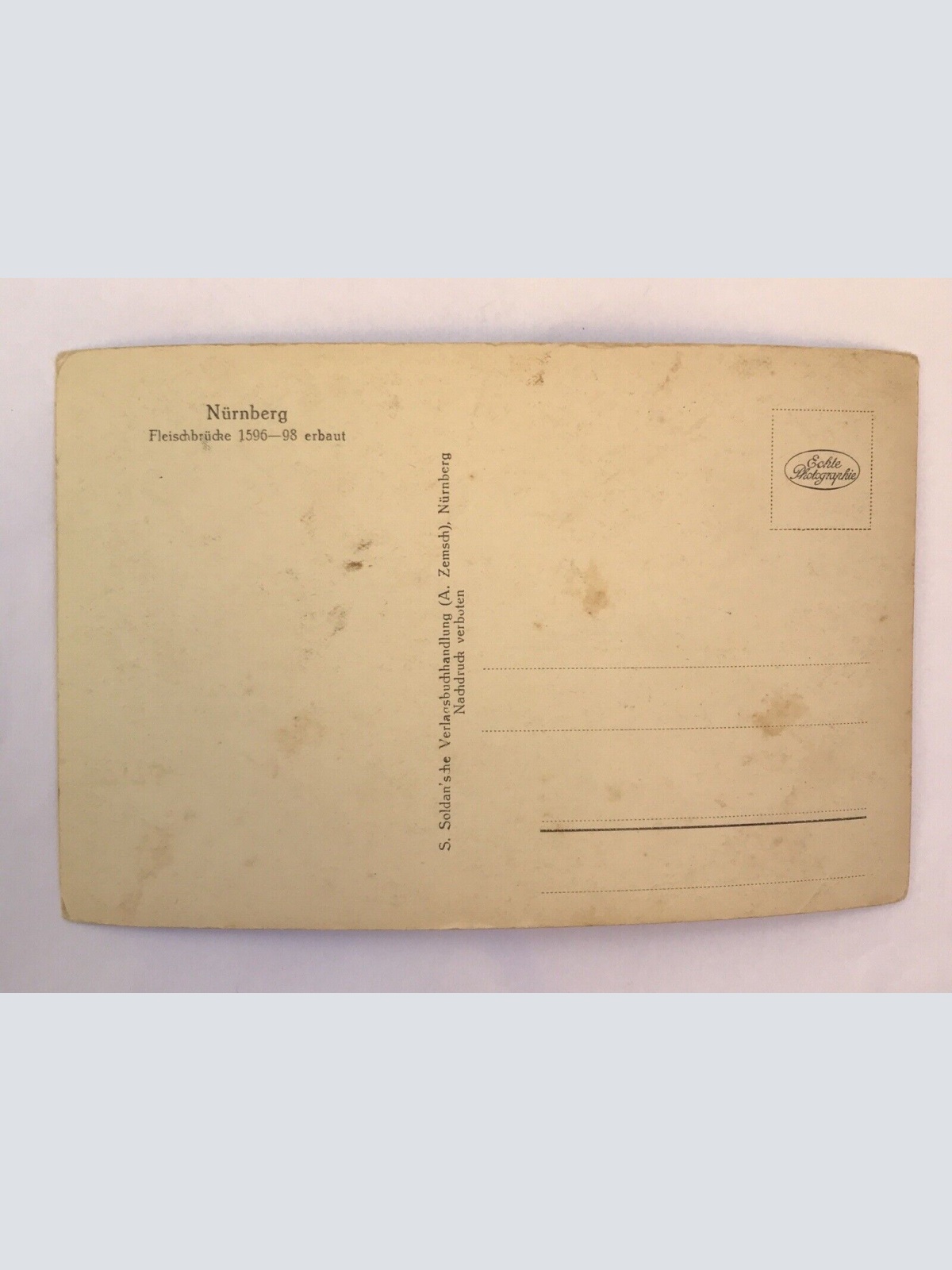 ak, Bayern, Nürnberg, Fleischbrücke (40058 BW)