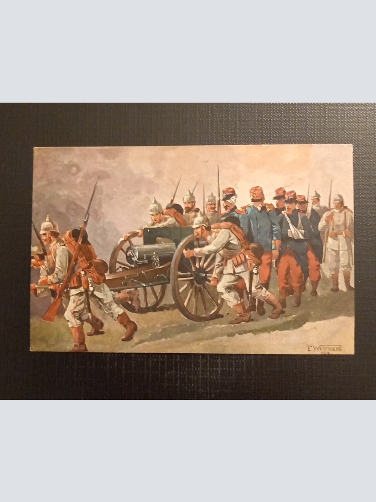 Erbeuten Eines Französischen Geschützes Ga