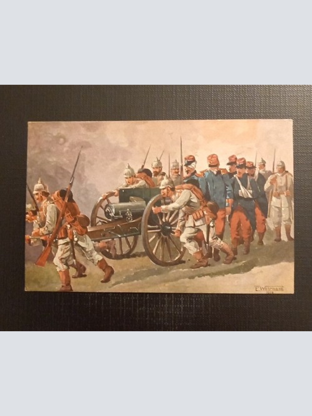 Erbeuten Eines Französischen Geschützes Ga