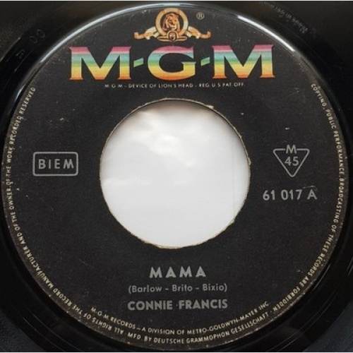 Connie Francis - Mama (7", Single)