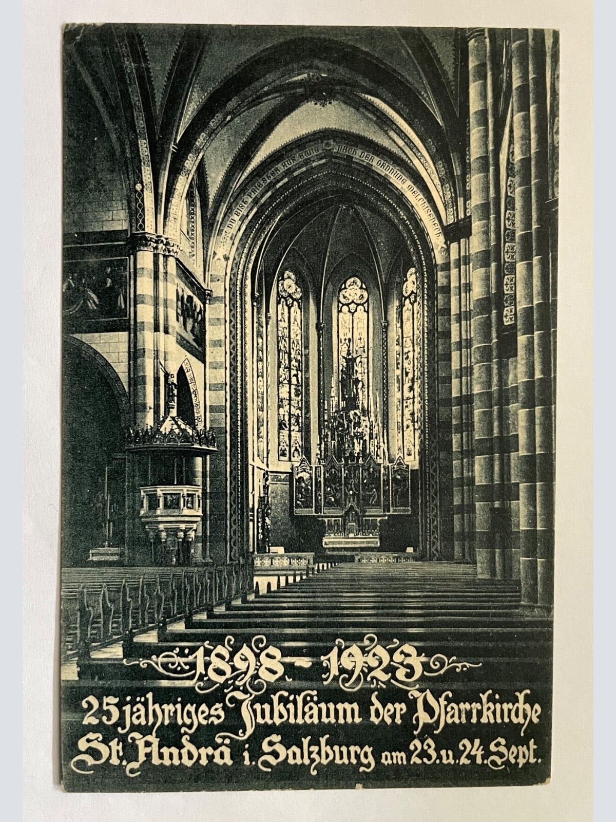 25Jähriges Jubiläum Pfarrkirche St.Andrä Salzburg 1898-1923 Österreich 8444 K TH