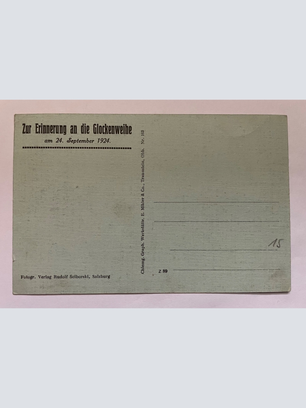 25Jähriges Jubiläum Pfarrkirche St.Andrä Salzburg 1898-1923 Österreich 8444 K TH