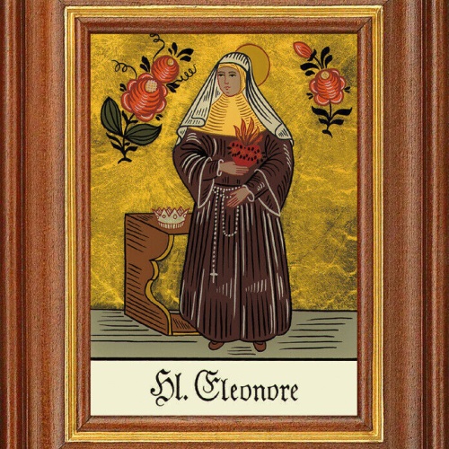 Hinterglasbild - Heilige Eleonore - Patronatsbild Taufe Namenspatron 12,7x16