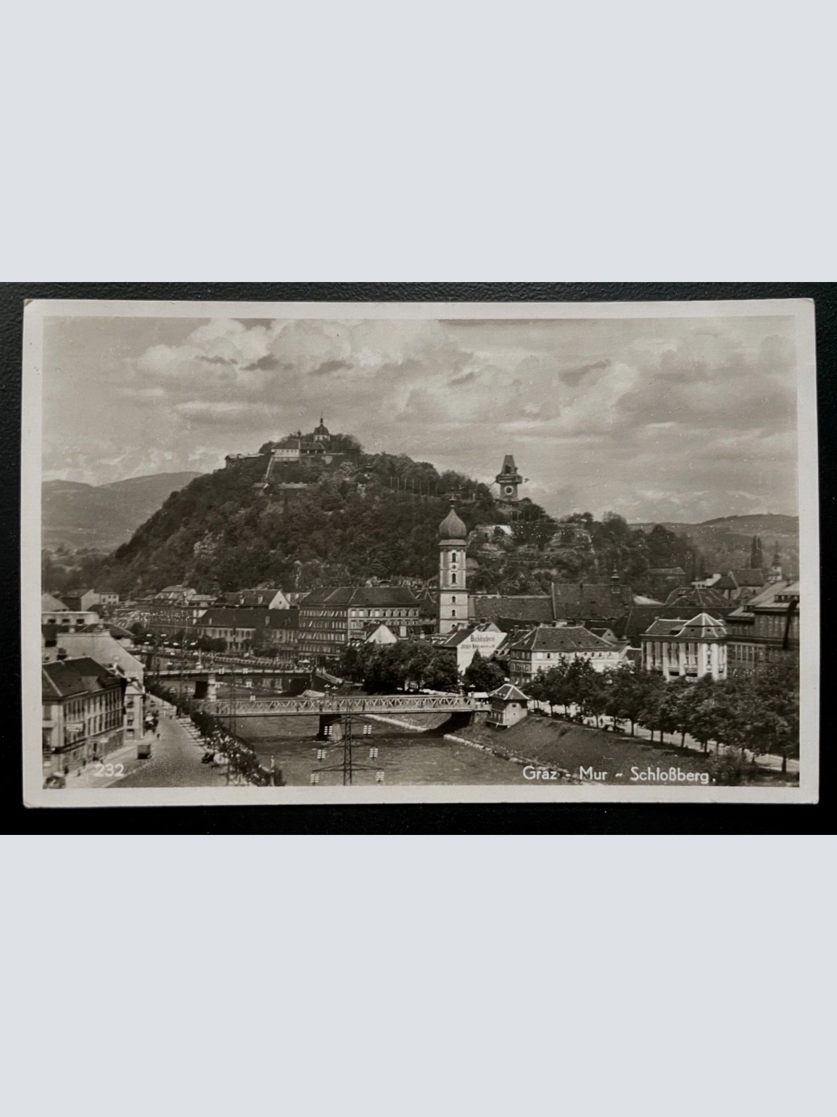 Graz Mur Schlossberg Stadt Fluss Brücke Kirche Steiermark Österreich 600137A D