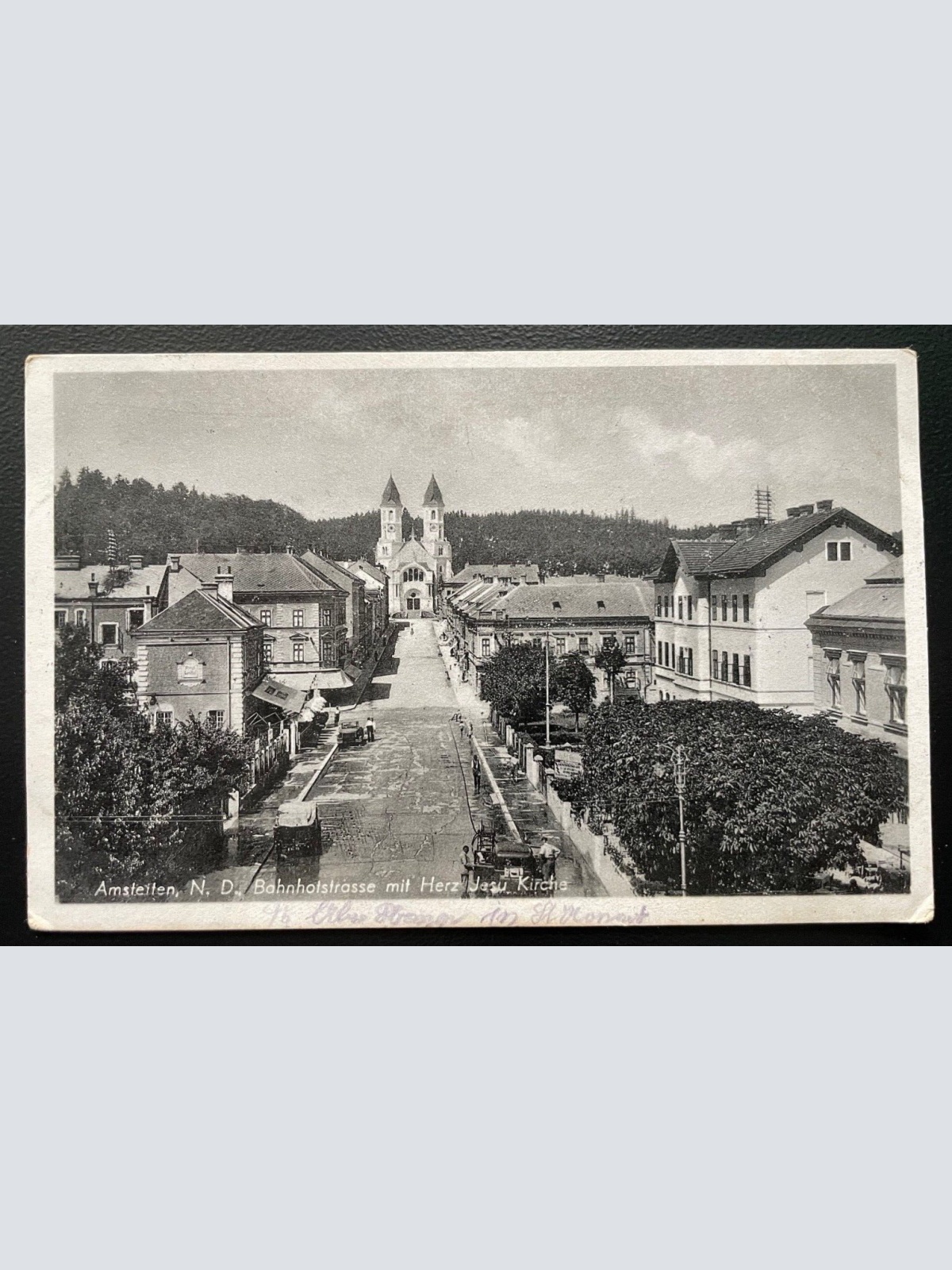 Amstetten Bahnhofstraße Herz Jesu Kirche Autos Niederösterreich 600114A TH D