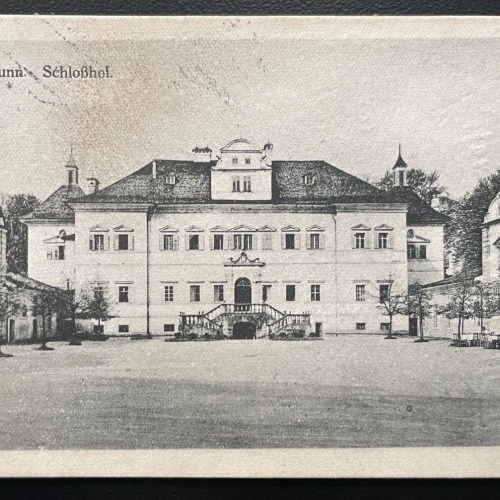 Hellbrunn Schlosshof Gebäude Garten Park Baum Salzburg Österreich 600192A TH D