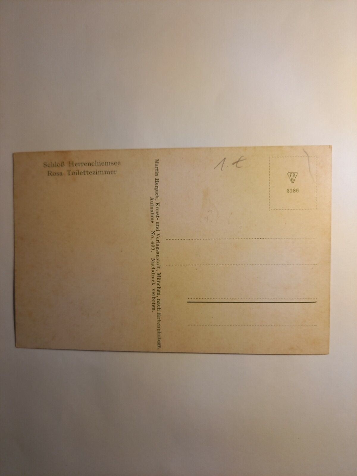 Schloß Herrenchiemsee Rosa Toilettezimmer 40111 GR