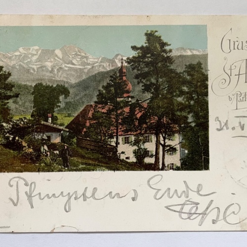 Gruss Von St. Anton Partenkirchen Berg Gemeinde Bayern Deutschland 410711 K TH