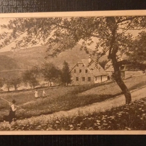 Lunz Jugenderholungsheim Gaming Bauern bei der Arbeit Gr 5582 D