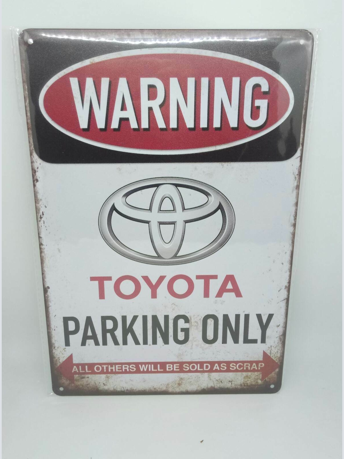 Vintage Retro Blechschild "Warning Toyota Parking Only" 30x20  50364