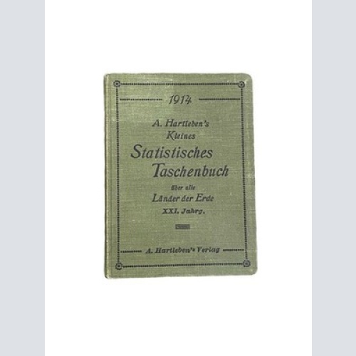 2685Hartleben KLEINES STATIST. TASCHENBUCH ÜBER ALLE LÄNDER D ERDE 21. JAHRG.