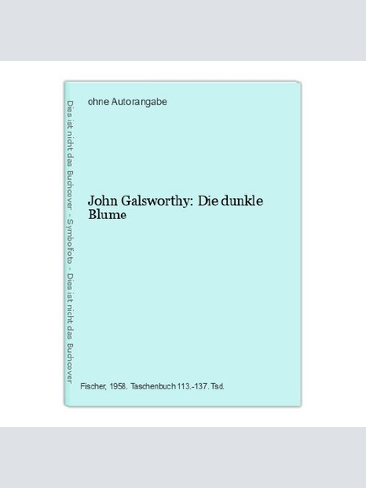 John Galsworthy: Die dunkle Blume