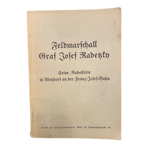 1452 Paul Kaltschmid FELDMARSCHALL GRAF JOSEF RADEZKY