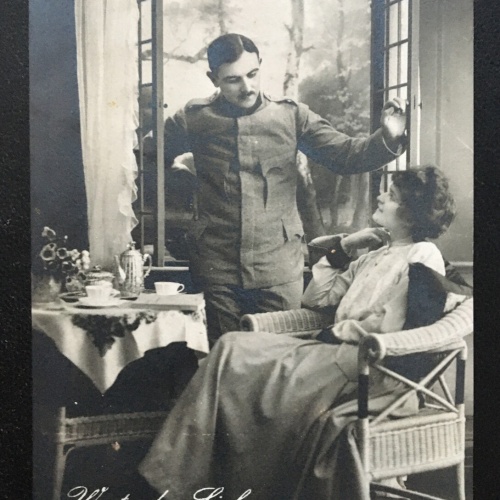 Worte der Liebe - Soldat mit Frau - Militär Krieg 400670 TH