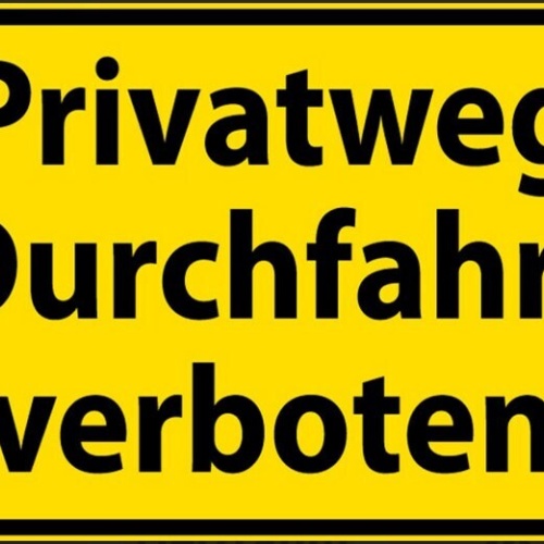Nostalgie spruch schild privatweg durchfahrt verboten 20x30