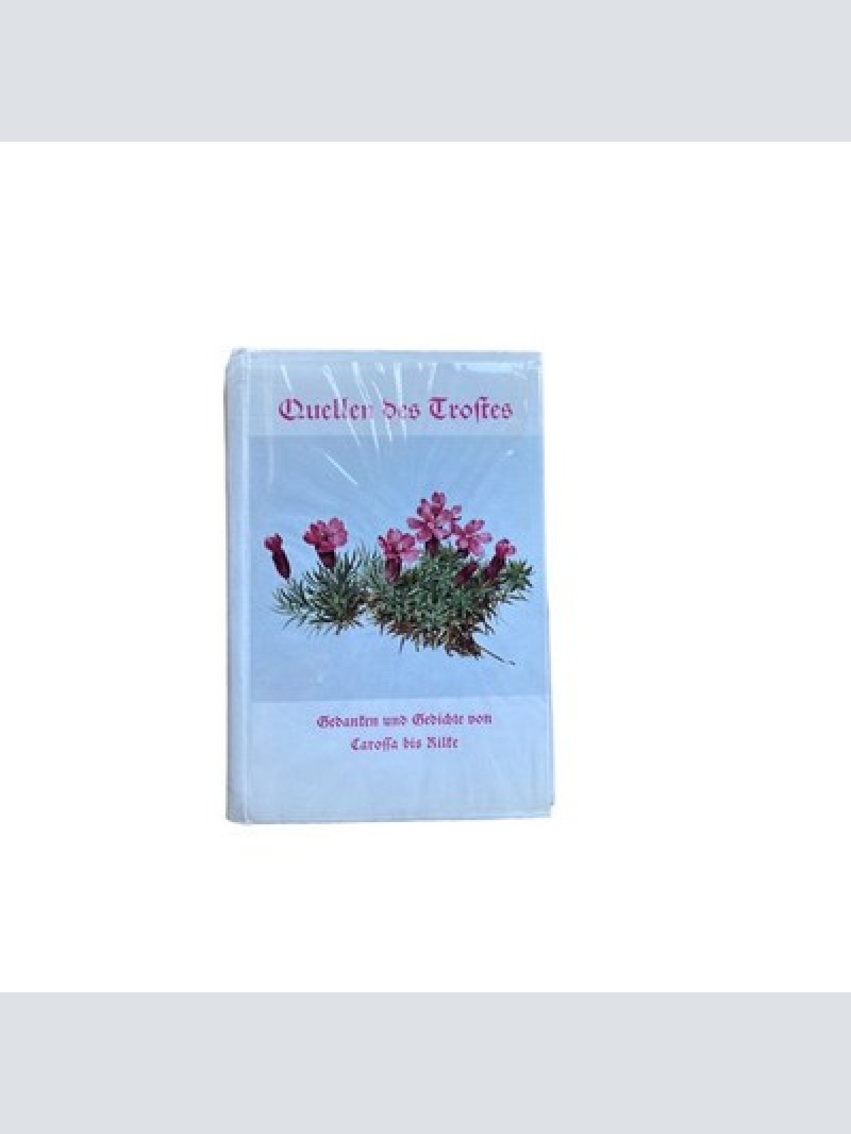 QUELLEN DES TROSTES Gedanken u. Gedichte von Carossa u.a. +Abb