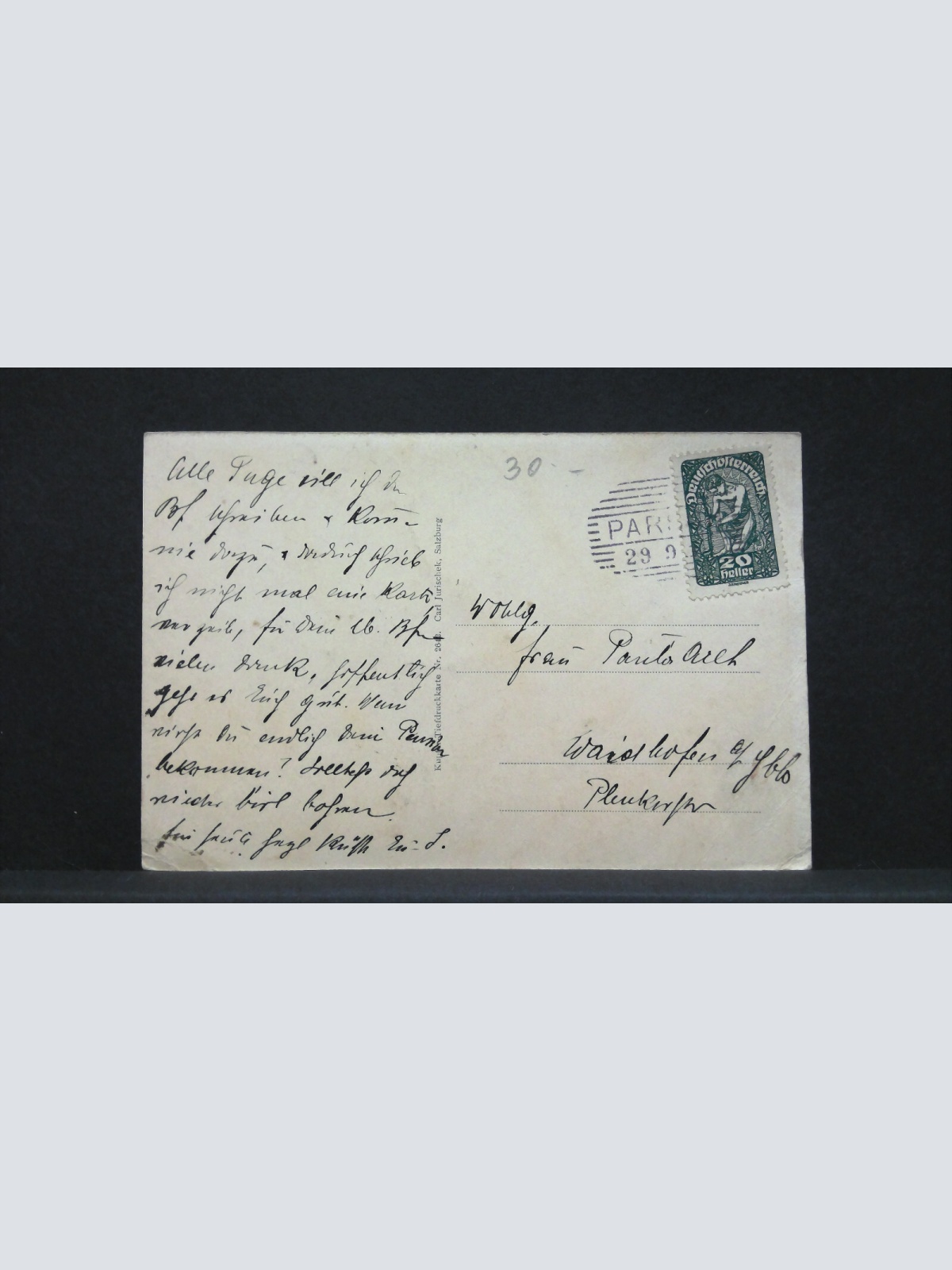 Salzburg Am Stein Zeichnung JW1212