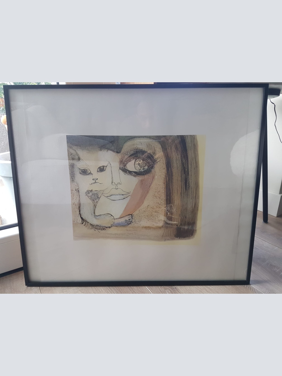 Zeefdruk/Tekening - Kunstenaar Lynn (1972) - Gesigneerd