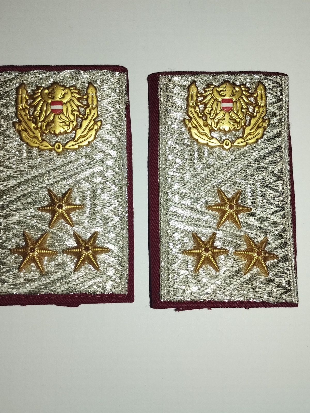 Dienstgrade Distinktionen Polizei Österreich Chefinspektor, 1 Paar NEU